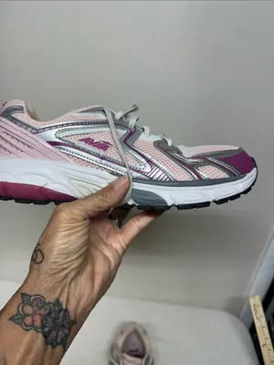Avia Women's Light Pink and Silver Athletic Running Shoes thumbnail 2