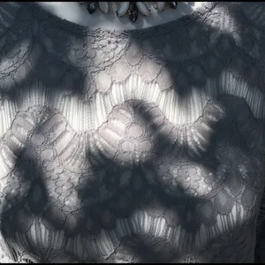 Womens Size S Gray Floral‎ Lace Batwing Blouse thumbnail 3