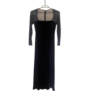 JS Boutique Y2K Velvet Beaded Sheer Formal Dress 12 Whimsigoth Dark Romantic thumbnail 2