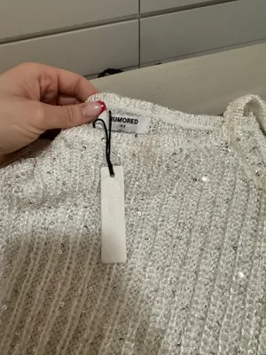 Rumored white sequin dress Size XS thumbnail 2