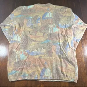 Vintage Gabriela T. Wool Angora Blend Oversized Crewneck Sweater Sz XL 90s Italy thumbnail 6