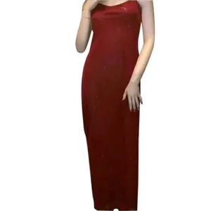 Heart & Soul Red Sequin Bodycon Gown Maxi Dress Spaghetti Strap Large thumbnail 6