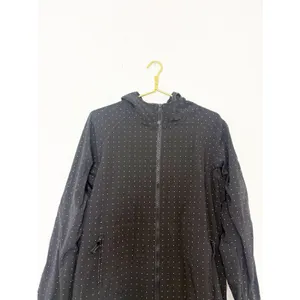 Lululemon Apres Yoga Jacket Black White Polka Dots Mid Length Hoodie thumbnail 5