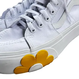 Vans Sk8-Hi Tapered Stackform White Yellow Flower Platform Womens 10 thumbnail 5