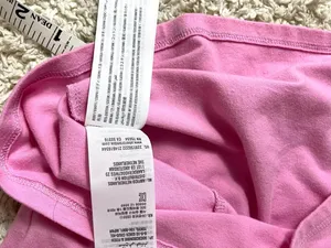 Hollister Light Pink Scoop Neck Cropped Tee with Front Tie thumbnail 6