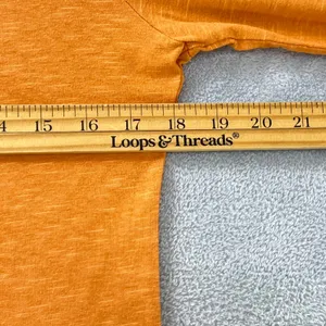Horny Toad Marley V-Neck Long Sleeve Tee Medium Organic Cotton Tencel Orange Y2K thumbnail 9