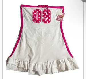 Megan Moroney Cloud 9 White and Pink Tube Mini Skater Dress Size XL thumbnail 1