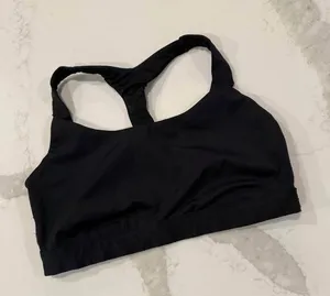 All In Motion Racerback Sports Bra Women's Medium Black Workout Running Training thumbnail 1
