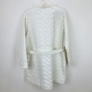 Athleta Mendocino Puffer Coat Quilted White Light Quilted Belted Size 2X NWT thumbnail 12