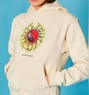 NEW MADHAPPY limited edition ying yang cream hoodie size S‎ thumbnail 1