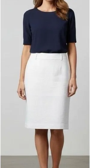 White Linen Pencil Skirt Banana Republic thumbnail 1