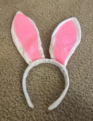 C366 bunny ears Halloween fun costume pink white thumbnail 1