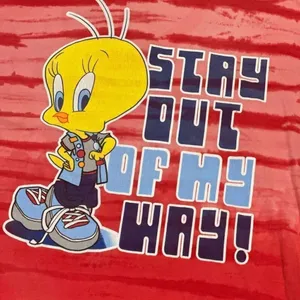 Vintage y2k looney tunes Tweety Bird Shirt size 18W thumbnail 2
