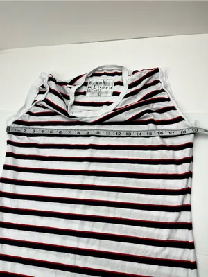 Frank & Eileen Cory Muscle Tee Maxi Dress Red Blue White Striped Crewneck Large thumbnail 7