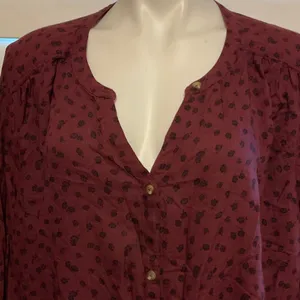 Sonoma Maroon Button-Down Blouse thumbnail 2