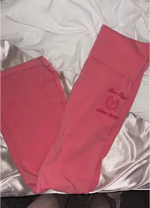 PINK Victoria's Secret Flared Leggings Fold Over thumbnail 1