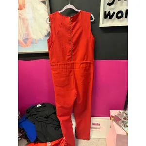 Marc by Marc Jacobs‎ Red Sleeveless Jumpsuit Size S Exposed Zip Utility Slim Leg thumbnail 2