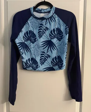 Attract Sports Swim Top Women's Large Blue NWT thumbnail 1