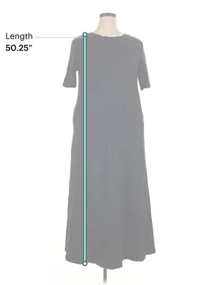 Boutique Merokeety Womens Navy Blue Short Sleeve T-Shirt Maxi Dress with Pockets XXL thumbnail 5