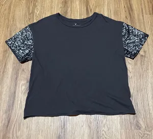 American Eagle Sequin Sleeve Top thumbnail 1