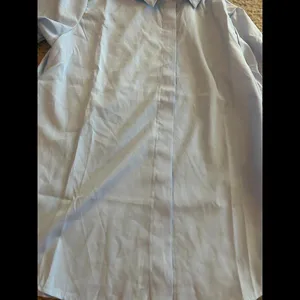Size small woman work shirt light blue thumbnail 2