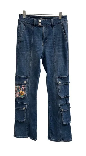 Forever 21 Women’s Blue Pants/Jeans/Flared Size 28x30 SKU 1673 thumbnail 1