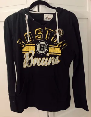 Vintage Boston Bruins Long Sleeve Tee Black thumbnail 1