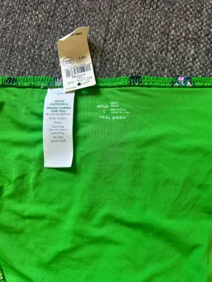 aerie Bright Green Floral Tie-Side Swim Bottoms | Large (New $29.99) thumbnail 7