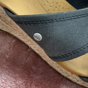UGG‎ Charcoal and Tan Wedge Sandals thumbnail 4
