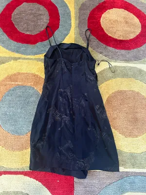 ZARA NWOT Women Black Satin Zebra Print Strappy Mini Dress Spaghetti Straps XS thumbnail 6