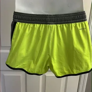 Nike Women’s Dri-Fit Neon Yellow Shorts w/ Elastic Band and Drawstring- Large thumbnail 7