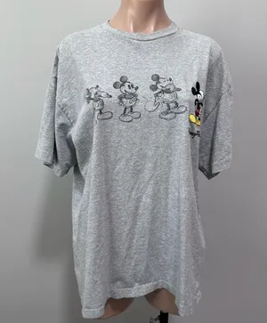 Disney World Florida Mickey Mouse Gray Embroidered T-shirt Unisex XL Sketch thumbnail 1