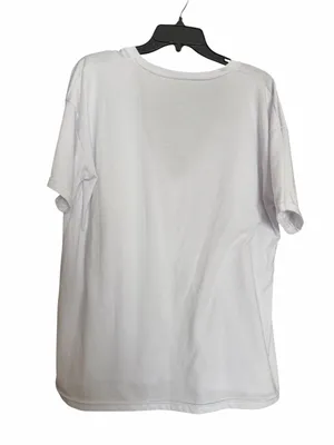 Boutique Women’s White V-Neck Short Sleeve Top thumbnail 2