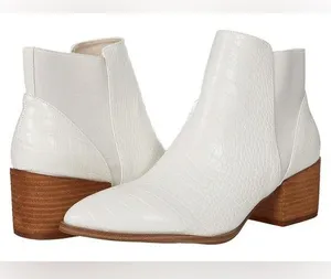 Chinese Laundry Ivory Croc-Patterned Ankle Booties thumbnail 1