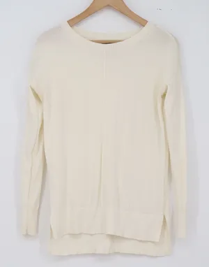 Banana Republic Sweater Womens XS Tunic Off-White High-Low Hem Excellent thumbnail 1