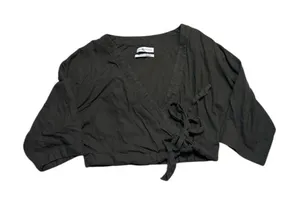 🌿 Urban‎ Outfitters Deep Olive Wrap Crop Top 🌿 thumbnail 1