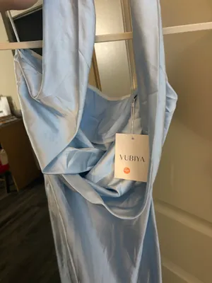 Silk dress Blue thumbnail 3