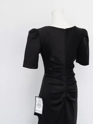 Xscape - ruffle puff-sleeve evening gown thumbnail 11