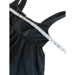 Collusion Black Contrast‎ Stitch Babydoll Mini Dress Square Neck US 2 F103749 thumbnail 10