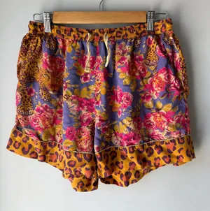 Powder Leopard Cami Baggy Pajama Bottoms Purple Size M thumbnail 1