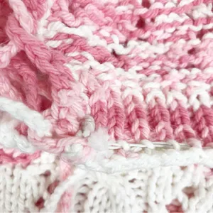 VINTAGE Pink White Handmade Crochet Tank Top Boho Indie Cottagecore Size‎ L XL thumbnail 10