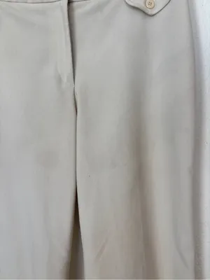 Express Y2K Off White Cream Wide-Leg Pants thumbnail 2