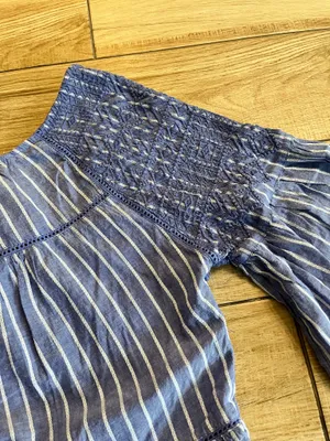 Womens Free People Blue Mini Stripe Dress - XS thumbnail 2