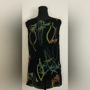 Coldwater Creek- Black and floral‎ tank top Size M/L thumbnail 4