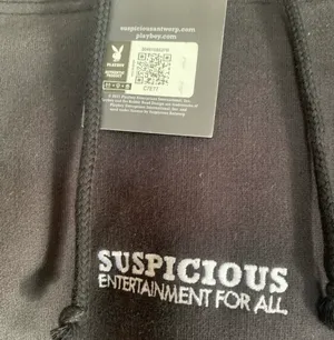 SUSPICIOUS ANT WERP PLAYBOY HOODIE Black Size M thumbnail 6