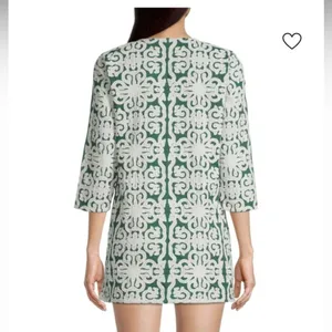 Roller Rabbit Appricus Kurta top or mini dress. Green with white appliqué. Med thumbnail 5