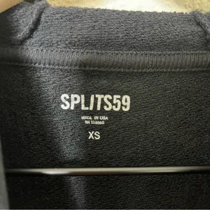 Splits59 Black Mineral Wash French‎ Terry Pullover Hoodie Sweater Womens Size XS thumbnail 6