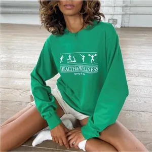 Sporty & Rich Health & Wellness Long Sleeve Jolly Green Tee Small thumbnail 1