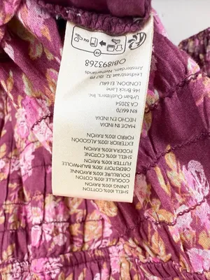 NWT Free People Keep You Mini Dress in Berry Combo Long Sleeve Floral Size Small thumbnail 16