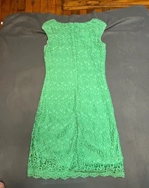 Lauren Ralph Lauren Green Floral Lace Sheath Dress Size 12 thumbnail 6